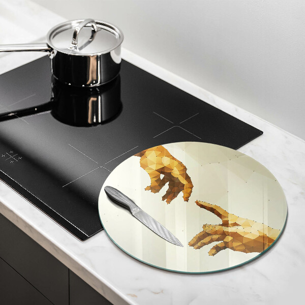 Tagliere in vetro Creazione delle mani di Adamo