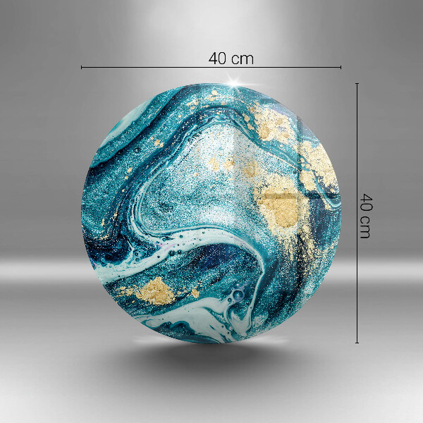 Tagliere in vetro temperato Astrazione dell'oro blu