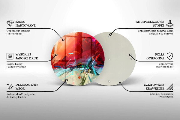 Tagliere in vetro temperato Astrazione dipinta