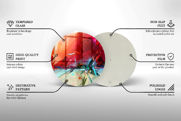 Tagliere in vetro temperato Astrazione dipinta