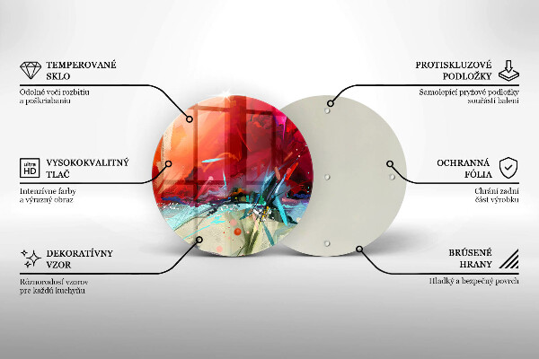 Tagliere in vetro temperato Astrazione dipinta