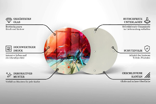 Tagliere in vetro temperato Astrazione dipinta