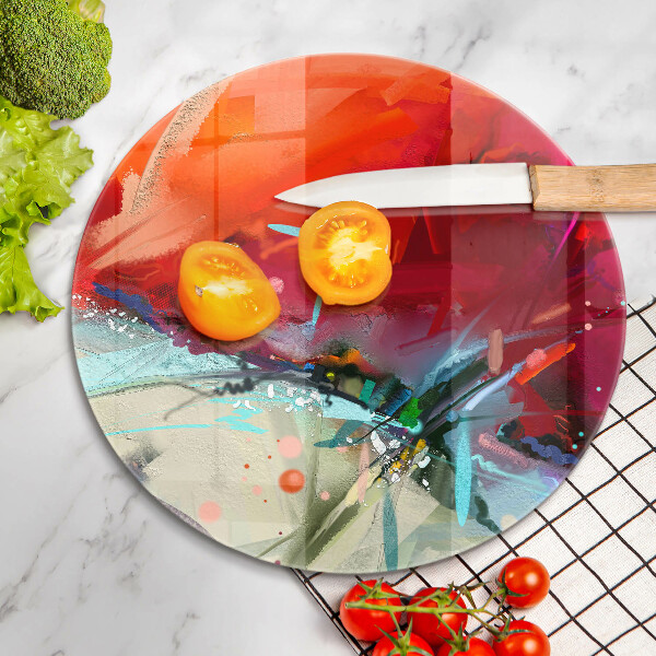 Tagliere in vetro temperato Astrazione dipinta