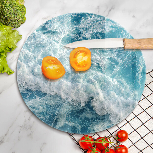 Tagliere in vetro temperato Onde dell'acqua di mare