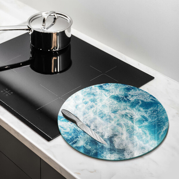 Tagliere in vetro temperato Onde dell'acqua di mare