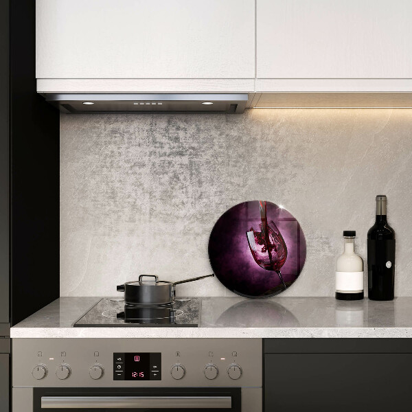 Tagliere in vetro Un bicchiere di vino