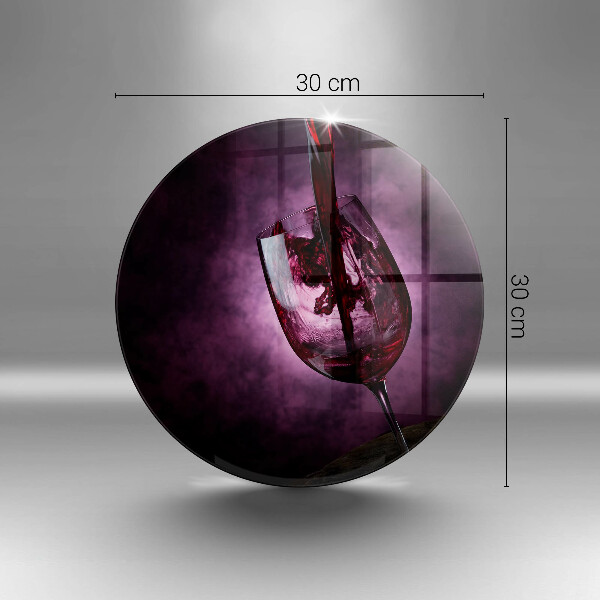 Tagliere in vetro Un bicchiere di vino