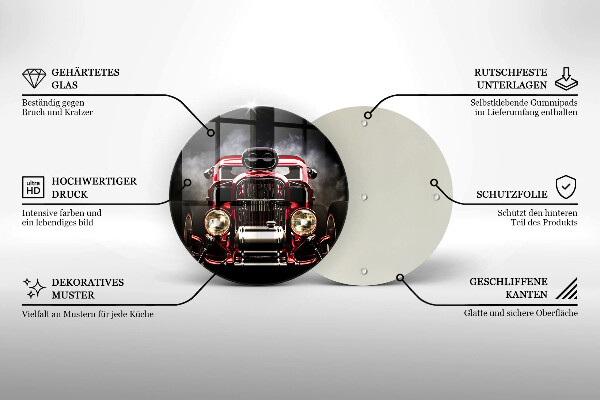 Tagliere in vetro Vecchia macchina