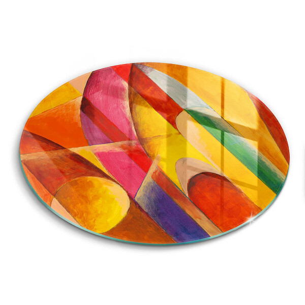 Tagliere in vetro Astrazione colorata