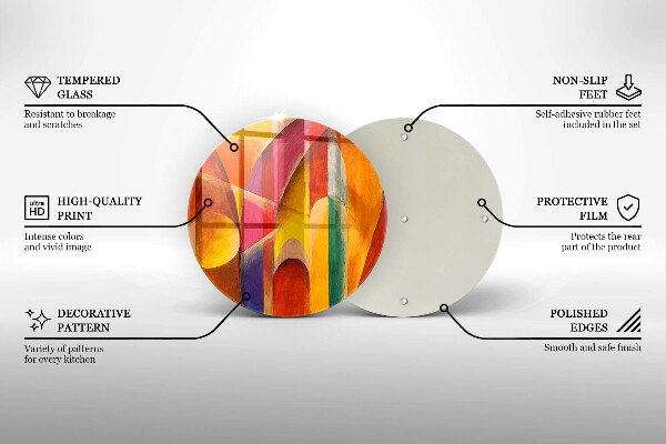 Tagliere in vetro Astrazione colorata