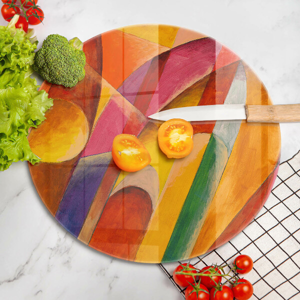 Tagliere in vetro Astrazione colorata