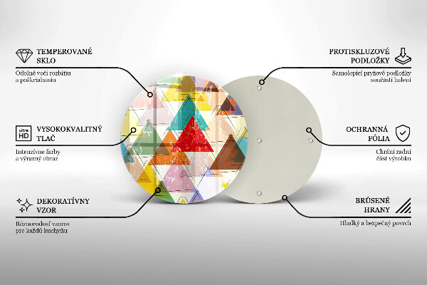 Tagliere in vetro Triangoli dipinti