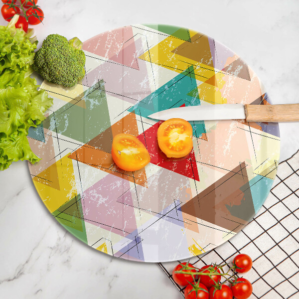 Tagliere in vetro Triangoli dipinti