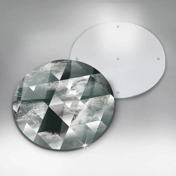 Tagliere in vetro Triangoli e acqua