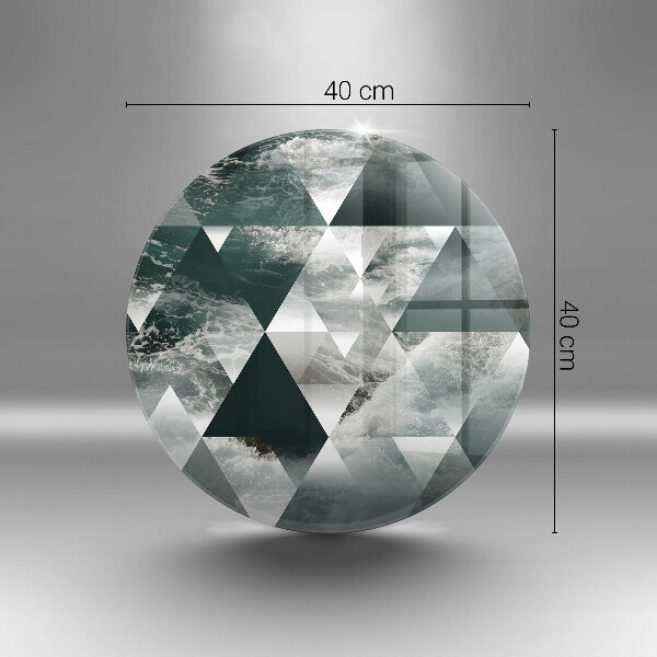 Tagliere in vetro Triangoli e acqua