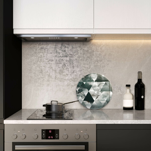 Tagliere in vetro Triangoli e acqua