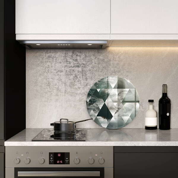 Tagliere in vetro Triangoli e acqua