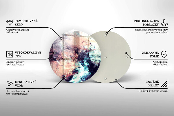 Tagliere in vetro Astrazione dipinta