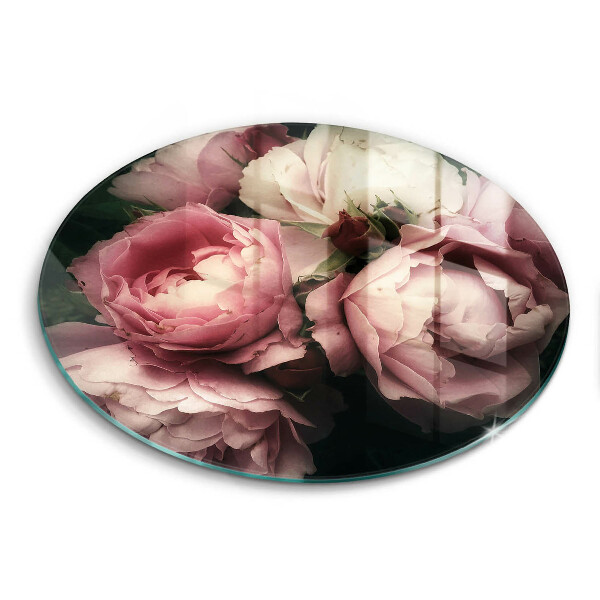 Tagliere in vetro Fiori di peonia