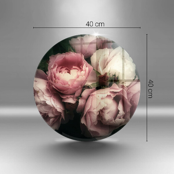 Tagliere in vetro Fiori di peonia