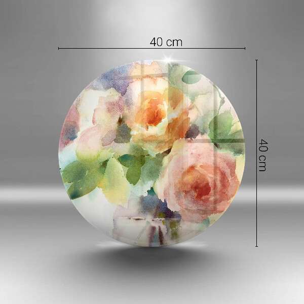 Tagliere in vetro Fiori dipinti