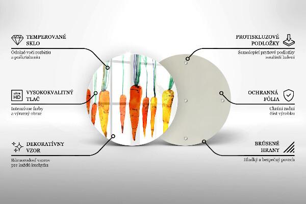 Tagliere in vetro Illustrazione della carota