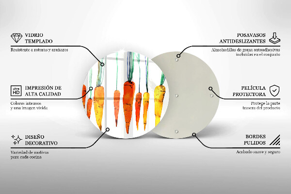 Tagliere in vetro Illustrazione della carota