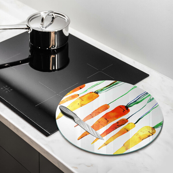 Tagliere in vetro Illustrazione della carota