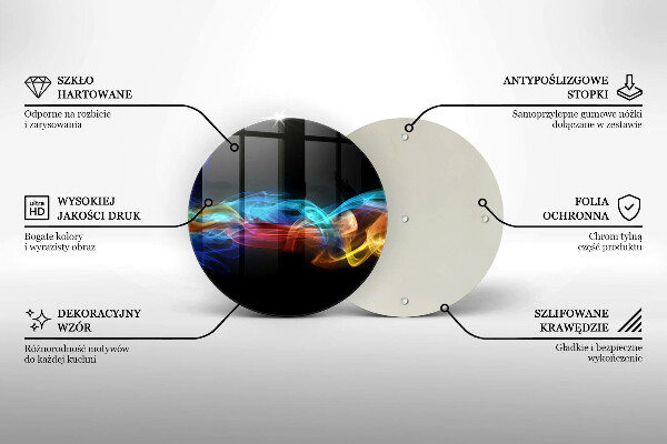 Tagliere in vetro Fumo colorato