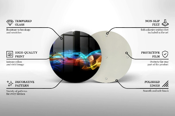 Tagliere in vetro Fumo colorato