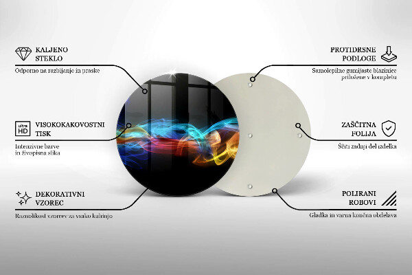 Tagliere in vetro Fumo colorato