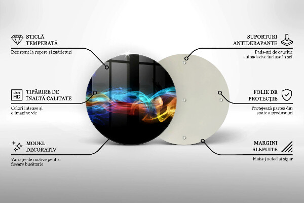 Tagliere in vetro Fumo colorato