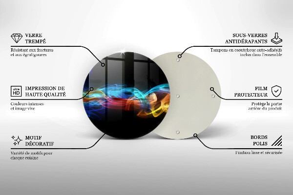 Tagliere in vetro Fumo colorato