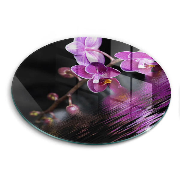 Tagliere in vetro Acqua zen di orchidea