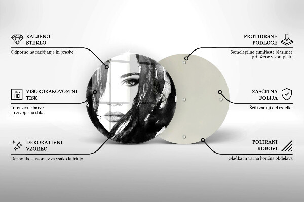 Tagliere in vetro Volto di donna