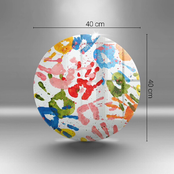 Tagliere in vetro Tracce delle mani dei bambini