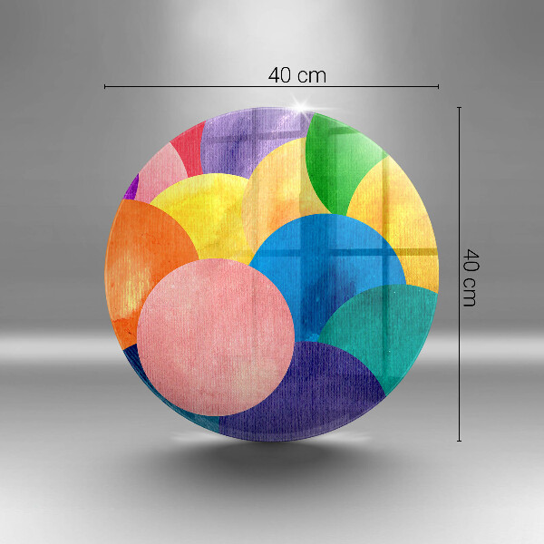 Tagliere in vetro Cerchi colorati
