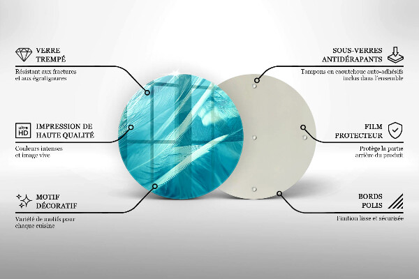 Tagliere in vetro Piume delicate