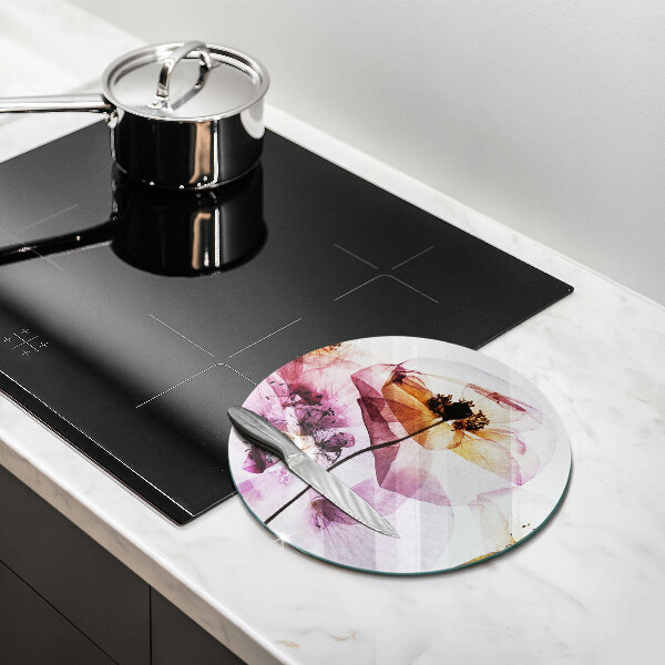 Tagliere in vetro Fiori delicati