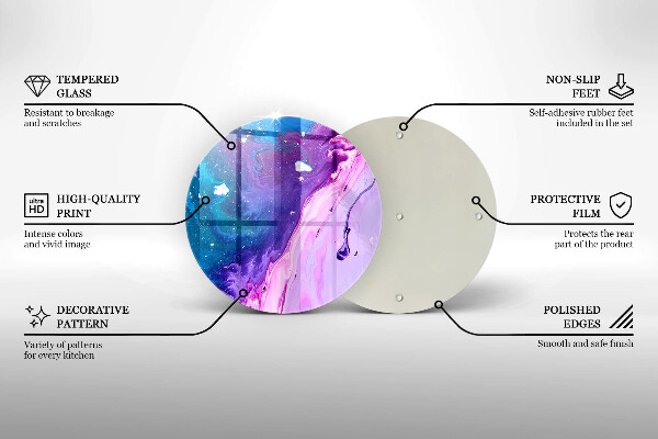Tagliere in vetro Inchiostri di astrazione