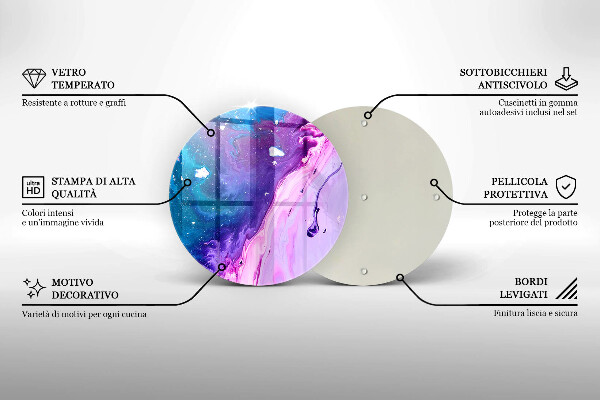 Tagliere in vetro Inchiostri di astrazione