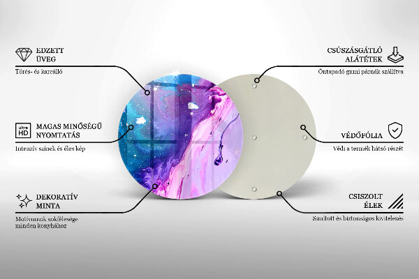 Tagliere in vetro Inchiostri di astrazione