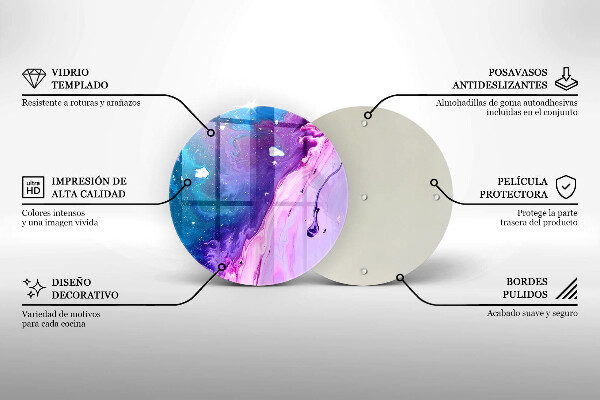 Tagliere in vetro Inchiostri di astrazione