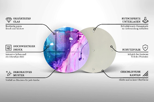 Tagliere in vetro Inchiostri di astrazione