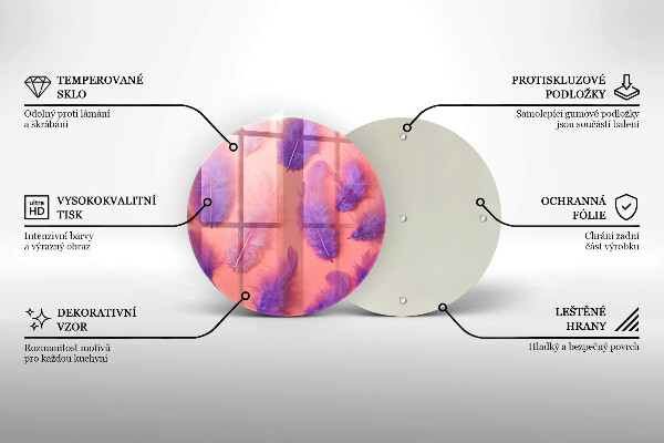Tagliere in vetro Piume soffici