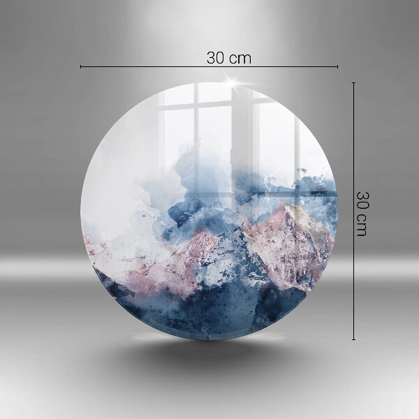 Tagliere in vetro temperato Montagne dipinte astratte