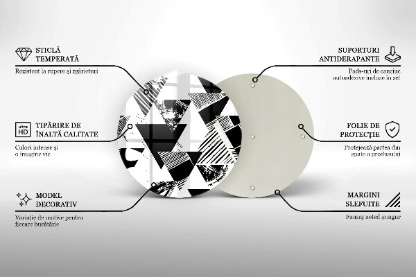 Tagliere in vetro temperato Triangoli geometrici