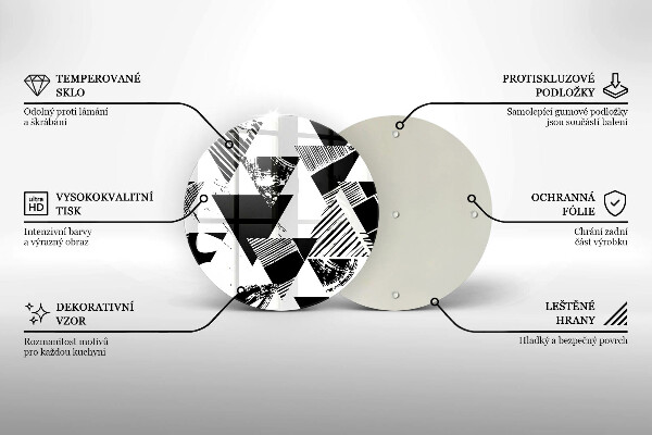 Tagliere in vetro temperato Triangoli geometrici