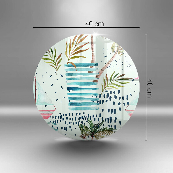 Tagliere in vetro temperato Illustrazioni di vacanze