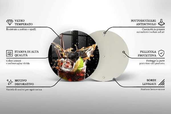 Tagliere in vetro Bere con ghiaccio